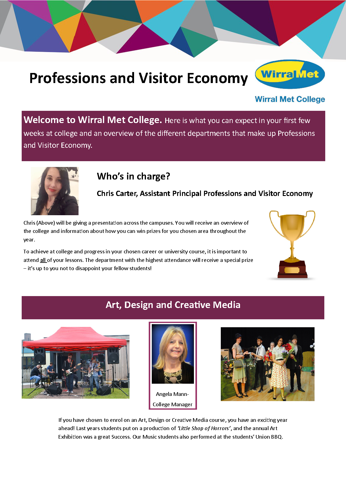Wirral Met Professions and Visitor Economy handout front page 2017