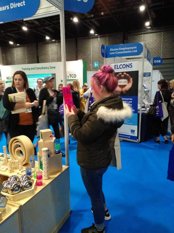 Wirral Met Childcare and Education Student at the Nursary World Exhibition in the Echo Arena