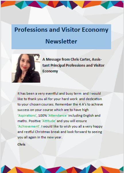 Professions and Visitor Economy Newsletter