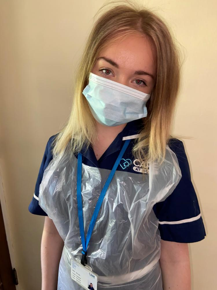 Ella Lowey has been working as a Care Worker during the pandemic