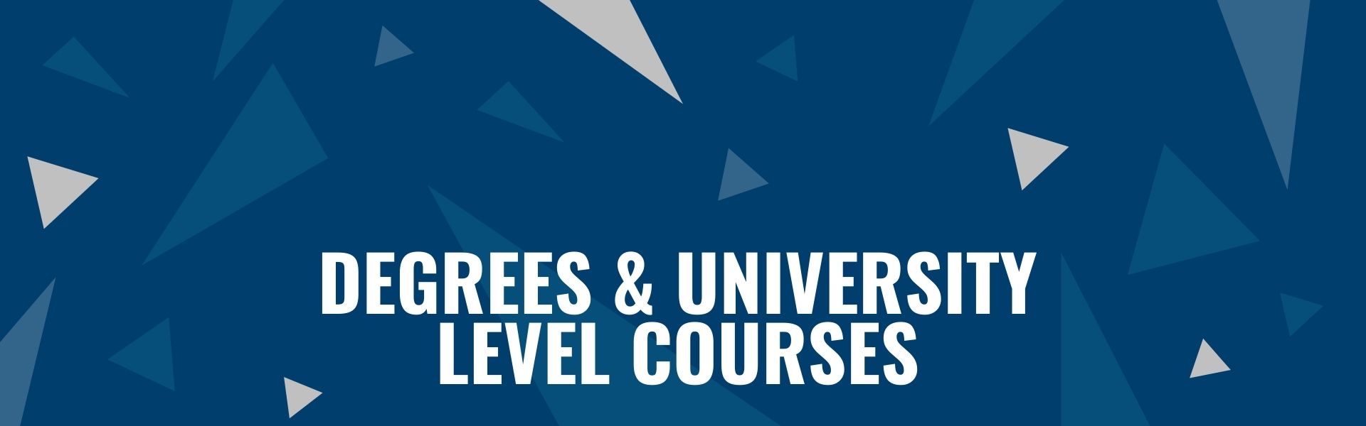Degrees and University Level Courses