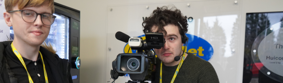 Media student filming 