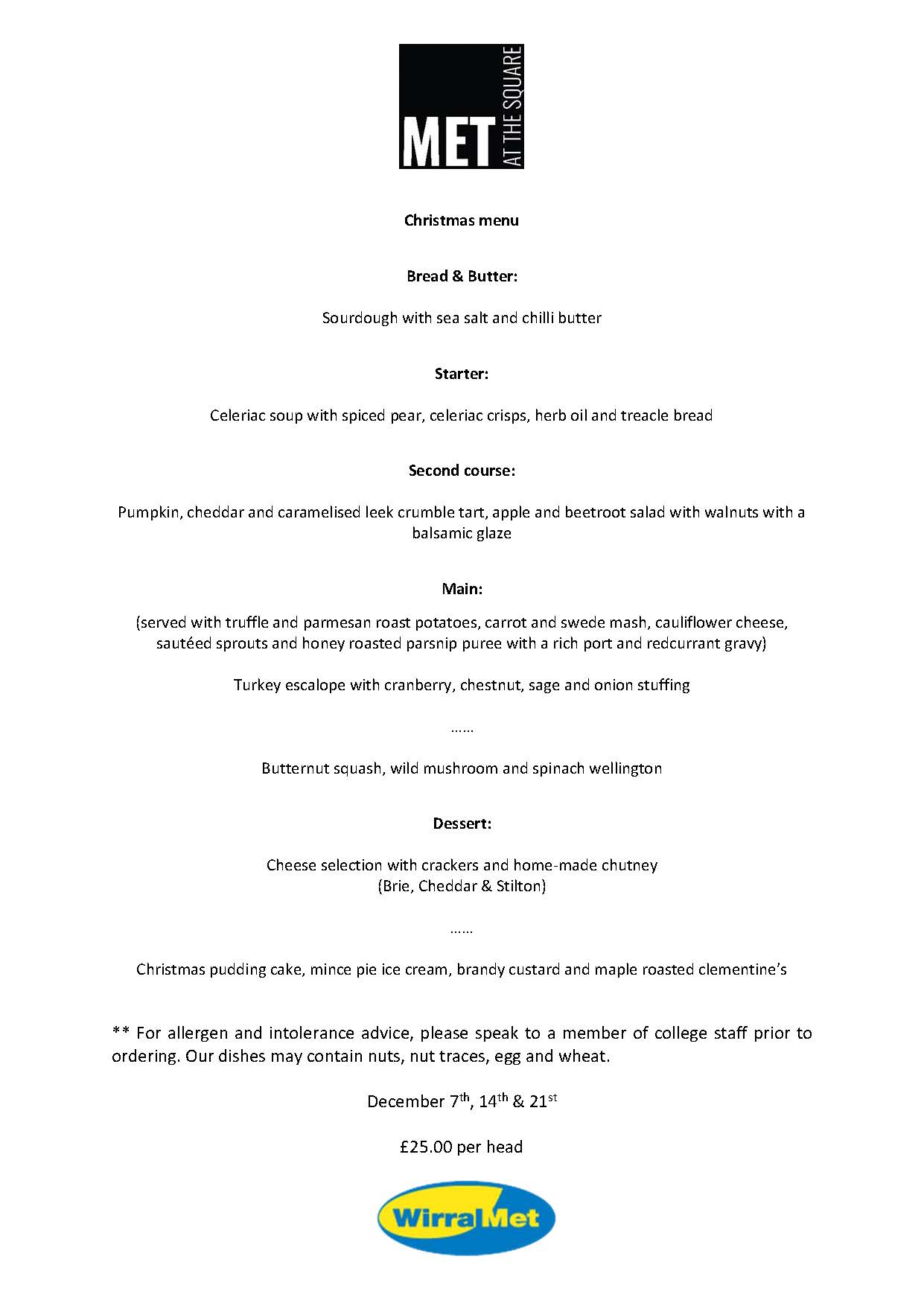 Christmas 23 Menu