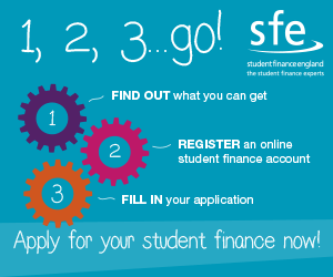 Apply for your student finance now! Student Finance England Poster