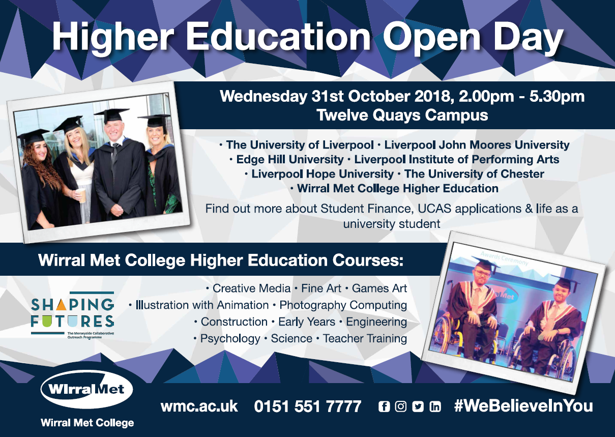 Higher Education Open Day 2018 Poster