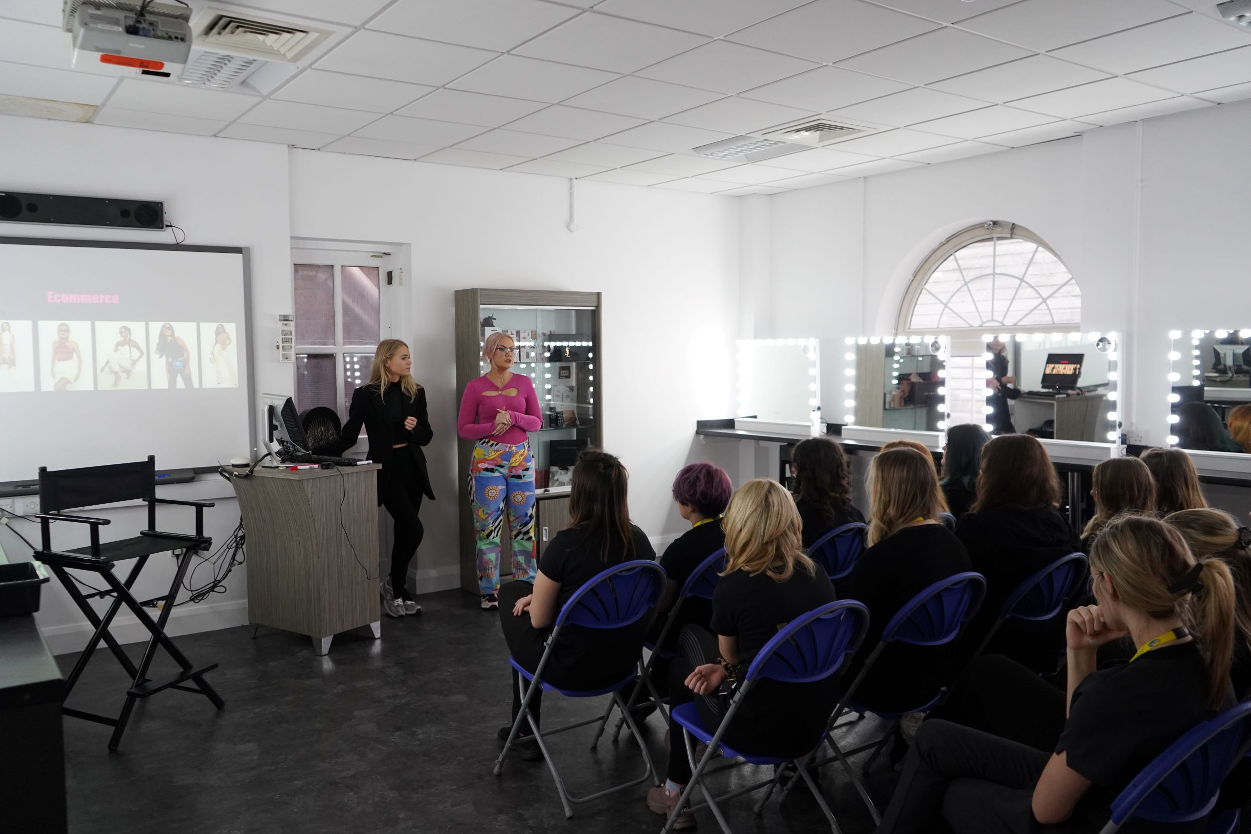 Beth And Eve Talking To Students 