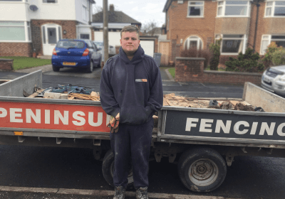 Young Man on Internship Outside Next to Work Van