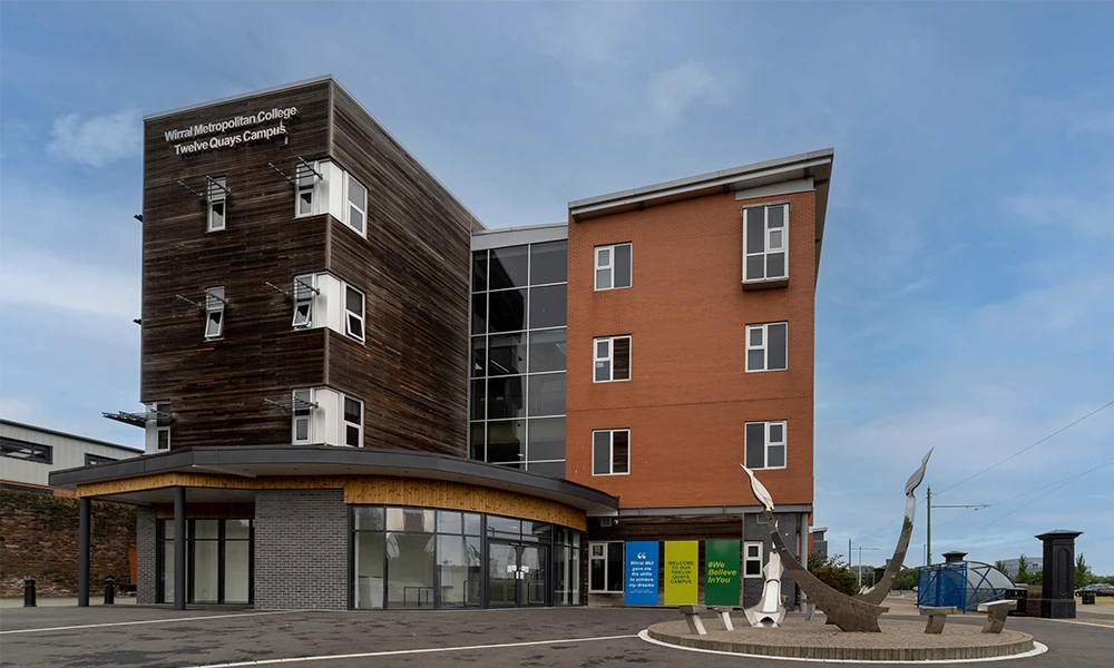 Twelve Quays campus from the outside during the day