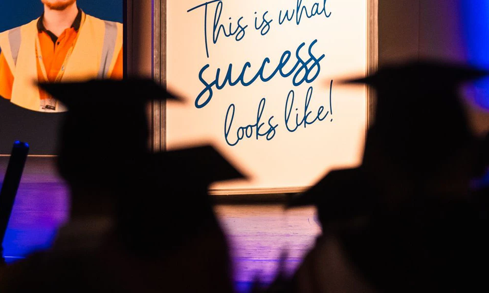 Wirral Met Higher Education Graduation stage