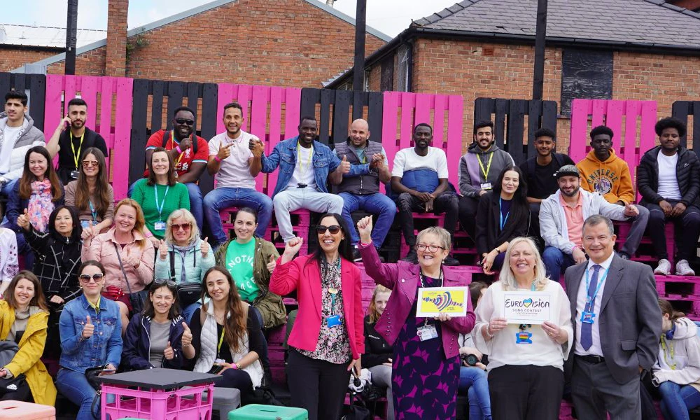 Wirral Met staff and students attending Eurovision event at Future Yard