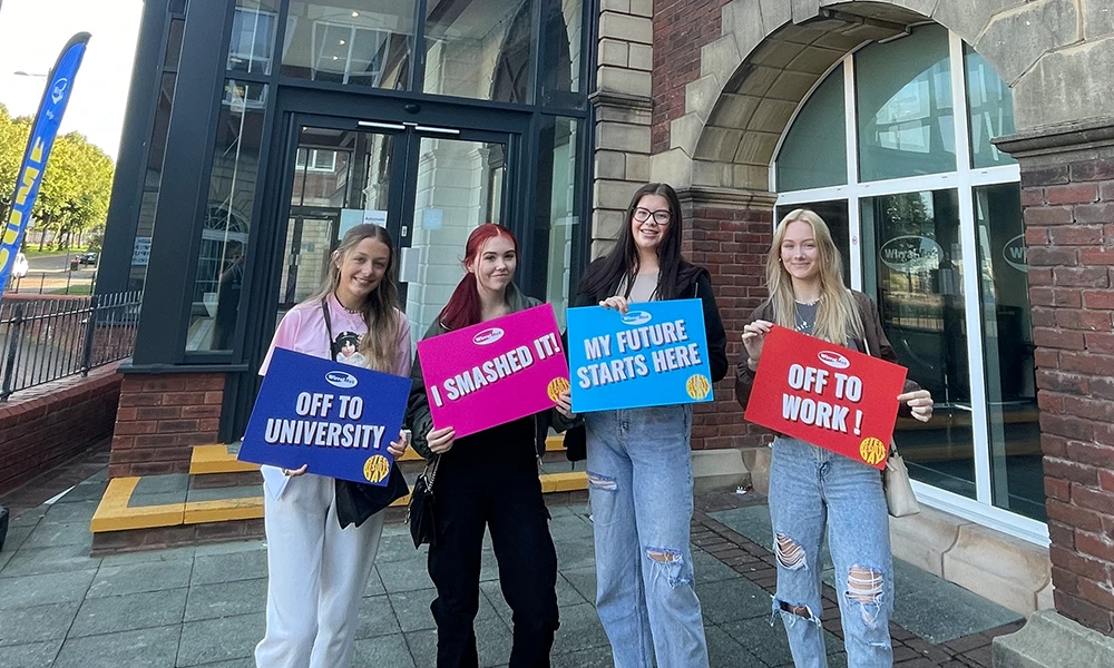 Level 3 BTEC students celebrating success