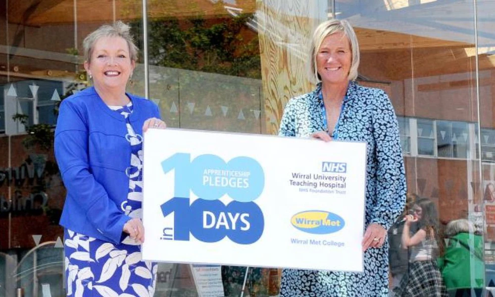 Principal Sue Higginson and WUTH NHS Trust Chief Executive Janelle Holmes