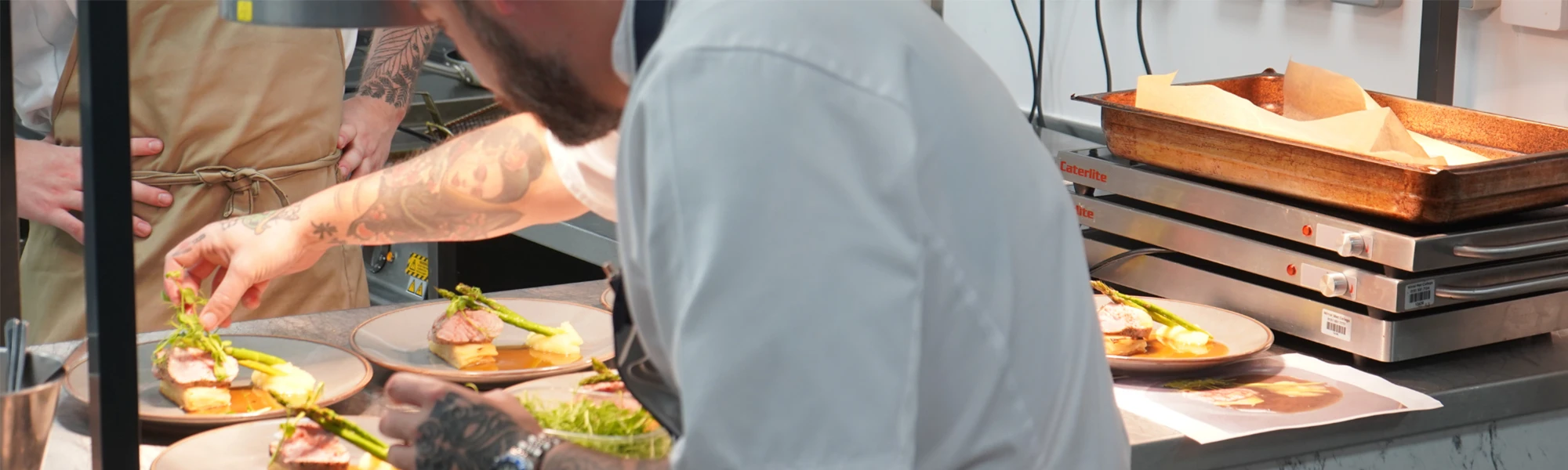 Chef working in a kitchen