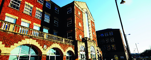 Conway Park Campus front enterance during the day