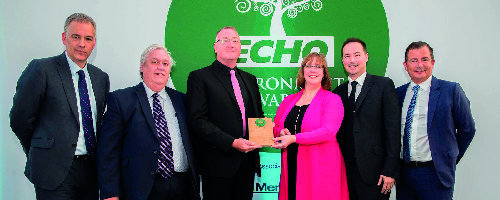 Wirral Met Senior Leadership being given the Environment Award by Liverpool Echo